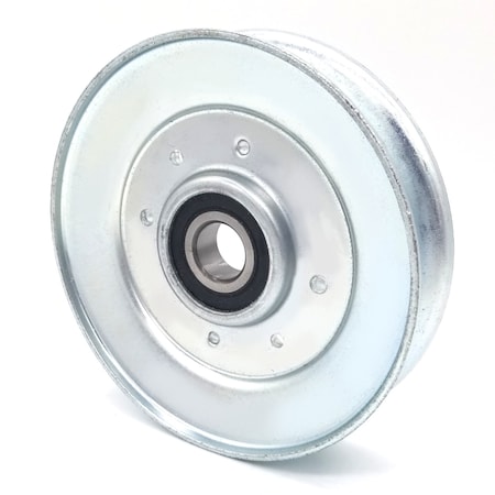 Terre Products V-Groove Idler Pulley - 4.5'' Dia.- 5/8'' Bore - Steel 35450063